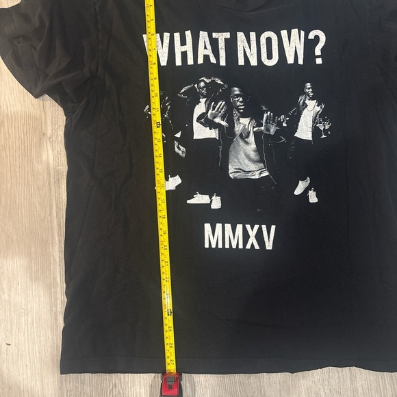 Black Graphic T-Shirt with 'What Now?' Print - Picture 4 of 4